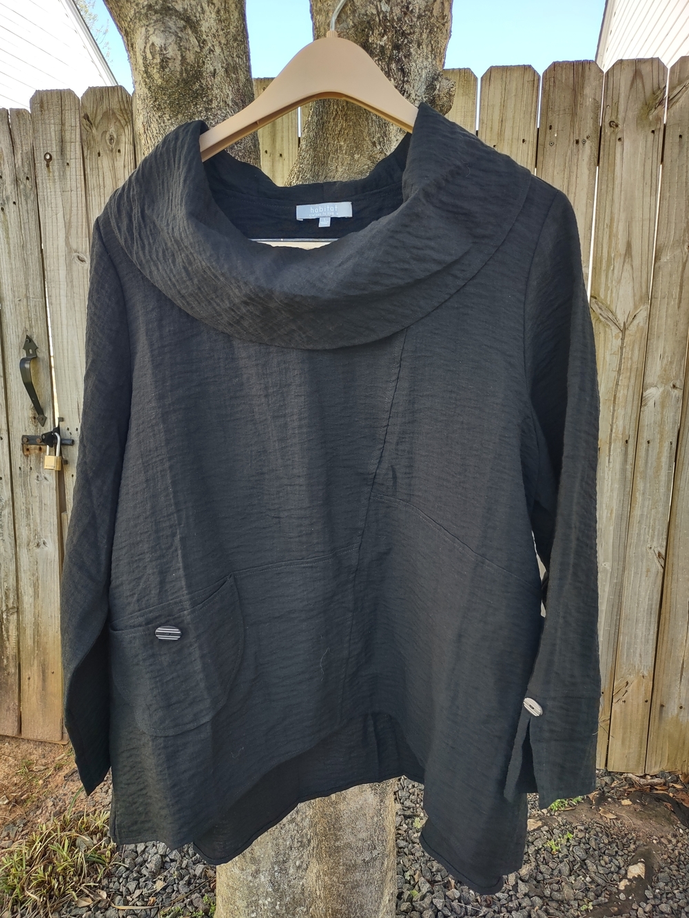 New Habitat Express Travel Swing Cowl Neck Top (Large)